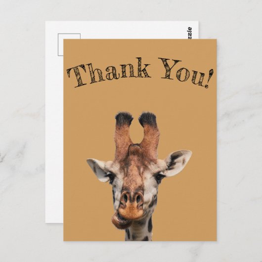 感謝してい君、キリンおもしろいの写真 ポストカード (正面/裏面)