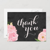 感謝してい君 |黒板ピンクフローラ ポストカード (正面/裏面)