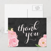 感謝してい君 |黒板ピンクフローラ ポストカード (正面/裏面)
