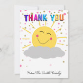 感謝してい夏ギフトカードホルダー先生 招待状 (正面)