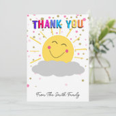 感謝してい夏ギフトカードホルダー先生 招待状 (スタンド正面)