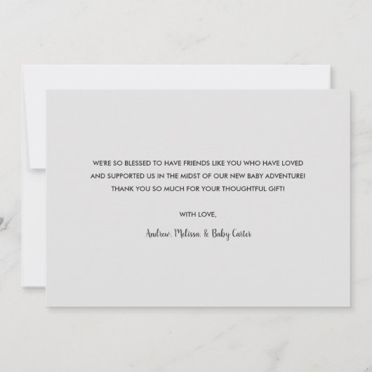 感謝してい多く |ベビー写真ありがとう (裏面)