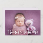 感謝してい多く |ベビー写真ありがとう |白 (正面/裏面)