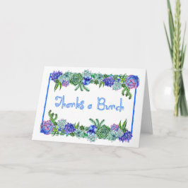 感謝してい多肉のカード サンキューカード