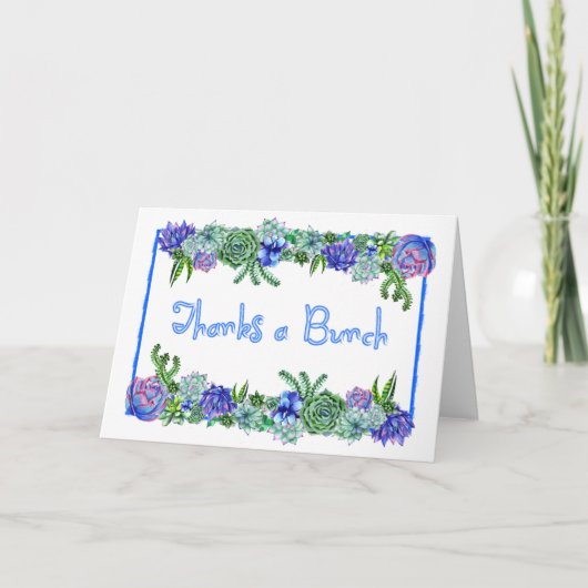 感謝してい多肉のカード サンキューカード (正面)