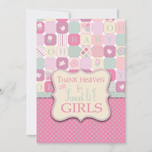 感謝してい天国ガール招待状 招待状 (正面)