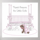 感謝してい天国小さな女の子子供部屋芸術 ポスター (正面)