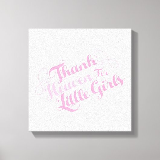 感謝してい天国小さな女の子 キャンバスプリント (正面)
