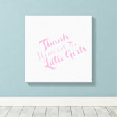 感謝してい天国小さな女の子 キャンバスプリント (インサイチュ (ウッドフロア))