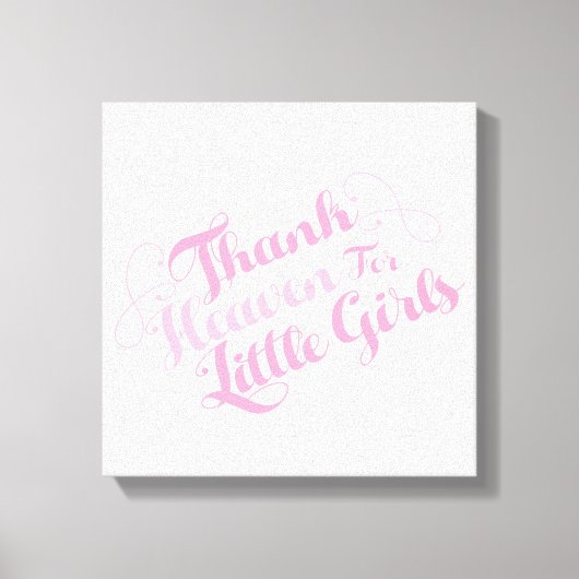 感謝してい天国小さな女の子 キャンバスプリント (正面)