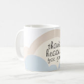 感謝してい天国 | ニュートラルクラウドとブルークラウド コーヒーマグカップ (正面左)