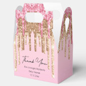 感謝してい女の子のシャワーピンク滴のグリッター フェイバーボックス (オープン)