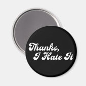 感謝してい嫌いカスタムタイポグラフィ マグネット (正面/裏面)