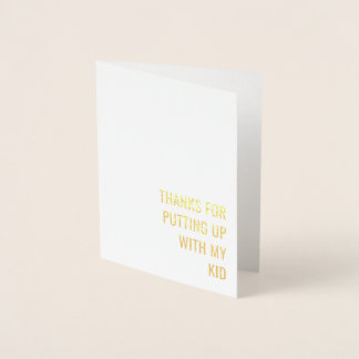 「感謝してい子と我慢して」カード 箔カード