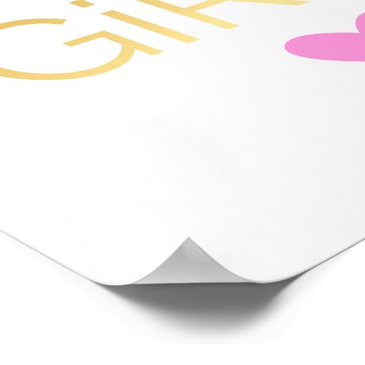 感謝してい小さな女の子用天国 – ピンク – ポスター (角)