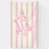 感謝してい小さな女の子用天国、ベビーシャワーバナー 横断幕 (縦)