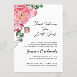 感謝してい小さな女の子用招待状 招待状
