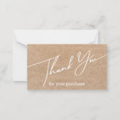 感謝してい小ビジネス向けクラフト割引コード ノートカード (正面)