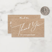感謝してい小ビジネス向けクラフト割引コード ノートカード (正面/裏面インサイチュ)