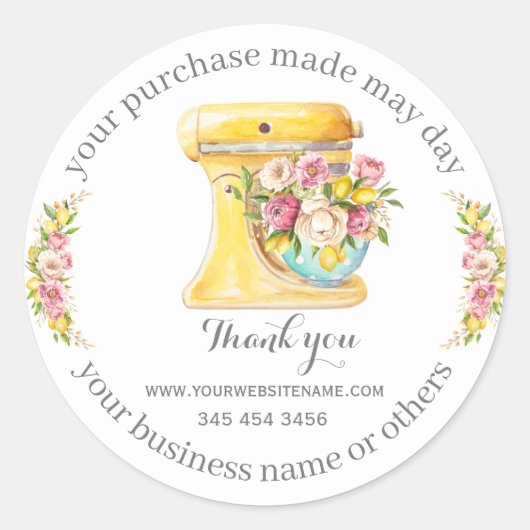 感謝してい小ベーカリーの購入。 ラウンドシール (正面)