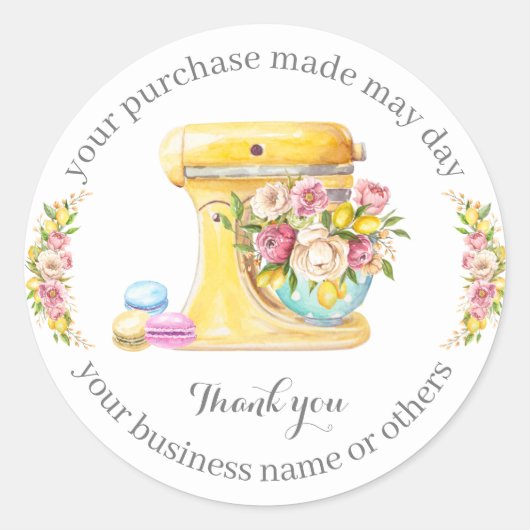 感謝してい小ベーカリーの購入。 ラウンドシール (正面)