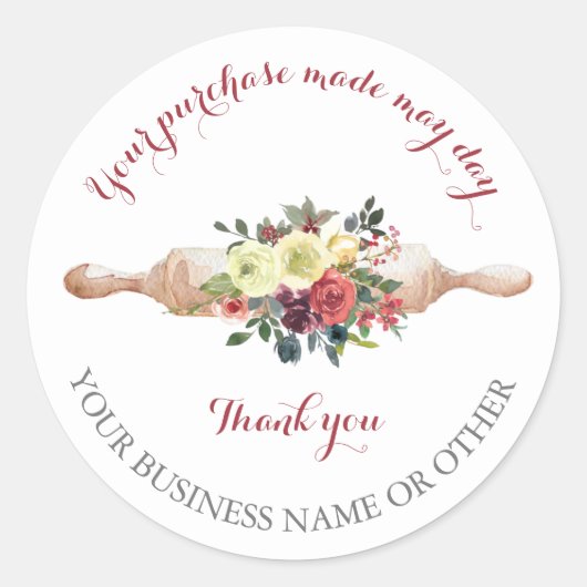 感謝してい小ベーカリーの購入。 ラウンドシール (正面)