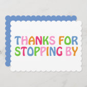 感謝してい引用文評価カラフル文字 サンキューカード (正面/裏面)