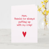 感謝してい張りおもしろい – 母の日引用文 カード (黄色い花)