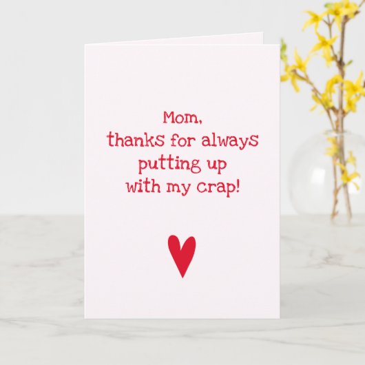 感謝してい張りおもしろい – 母の日引用文 カード (黄色い花)