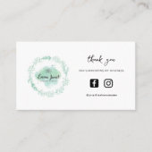 感謝してい後を追の私のビジネスロゴのミニマリスト コーリングカード (正面)