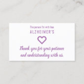 感謝してい忍耐がカードを出す 名刺 (裏面)