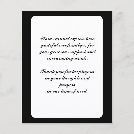 感謝してい悔やみや弔慰エレガントだ (裏面)