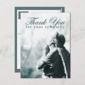 感謝してい悔やみや弔慰祈に ポストカード (正面/裏面)