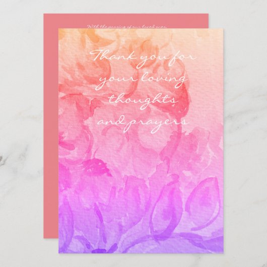 感謝してい悔やみや弔慰 (正面/裏面)