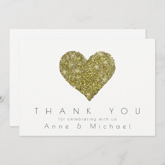 感謝してい愛ハートカップルイニシャルエレガント 招待状 (正面/裏面)