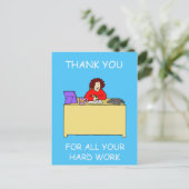 感謝してい懸命作業管理者のプロフェッショナル日 ポストカード (スタンド正面)