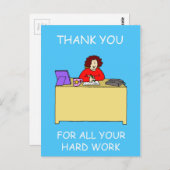 感謝してい懸命作業管理者のプロフェッショナル日 ポストカード (正面/裏面)