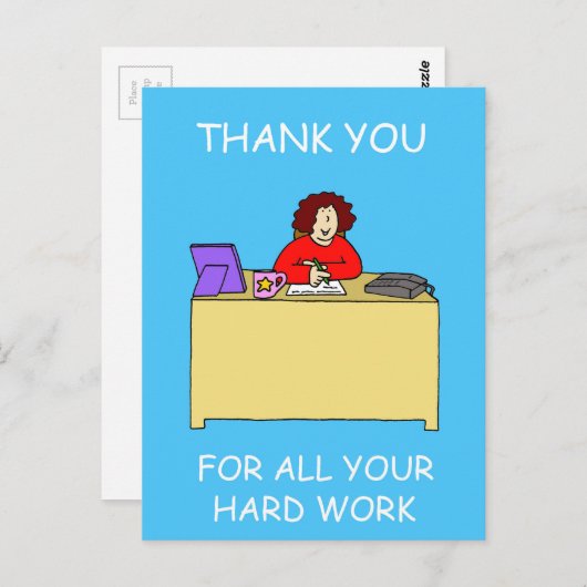 感謝してい懸命作業管理者のプロフェッショナル日 ポストカード (正面/裏面)