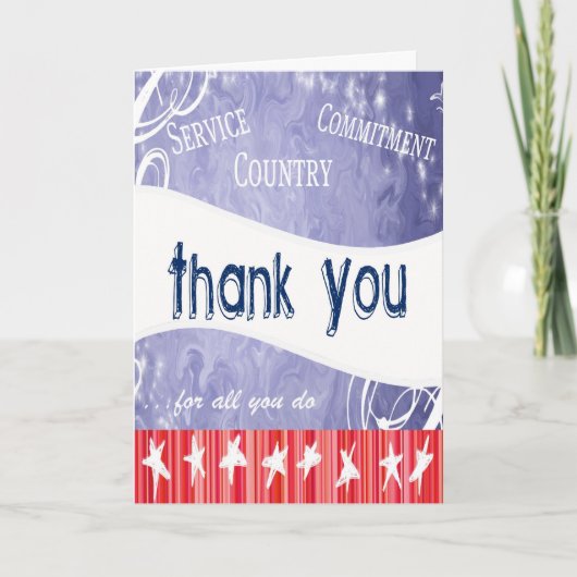 感謝してい我が軍へ サンキューカード (正面)