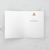 感謝してい房ユーモアのテディベアの花 サンキューカード (内部)