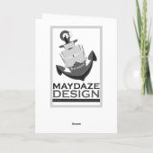 感謝してい手イラストレーション サンキューカード (裏面)