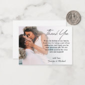 感謝してい手シンプル跡の結婚色あせた写真 ノートカード (正面/裏面インサイチュ)