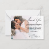 感謝してい手シンプル跡の結婚色あせた写真 ノートカード (正面)