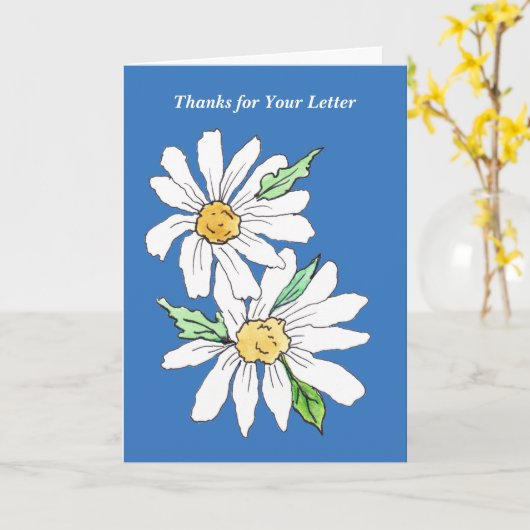 感謝してい手紙 カード (黄色い花)
