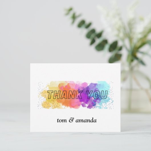 感謝してい折り曲げ招待状 インビテーションポストカード (スタンド正面)