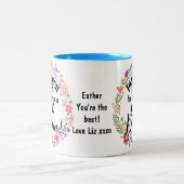 感謝してい救済の子開花先生プレゼント ツートーンマグカップ (中央)