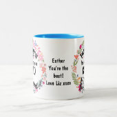 感謝してい救済の子開花先生プレゼント ツートーンマグカップ (中央)