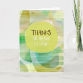 感謝してい救済の成長に向けて サンキューカード (正面)