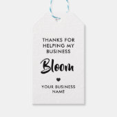 感謝してい救済の業務開花に関してパーソナライズされた ギフトタグ (正面)
