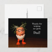 感謝してい救済の私の成長のためのパパはがき ポストカード (正面/裏面)